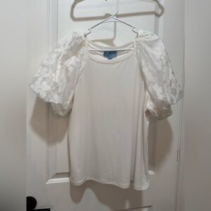 CeCe Cream Puff Sleeve Blouse